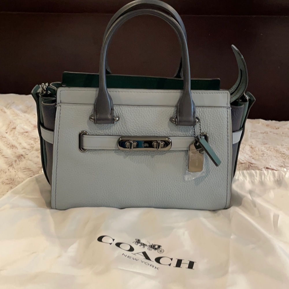 Mid-size Coach Satchel Bag with Crossbody Strap